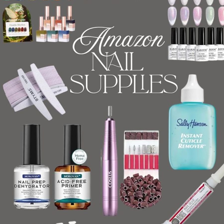 acrylic nail kit tools including nail powder monomer nail brush and primer