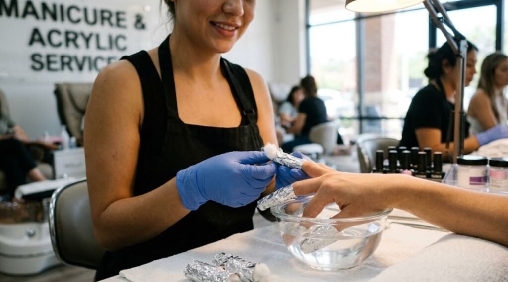professional acrylic nail removal to prevent nail damage