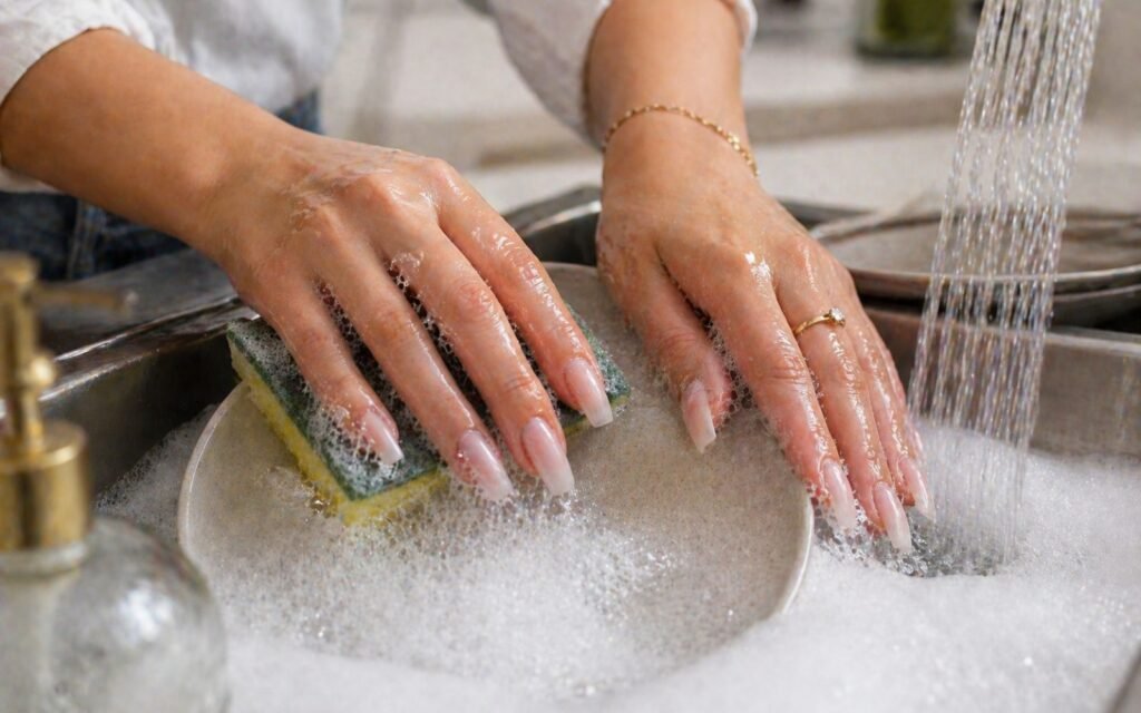 water exposure worsening acrylic nails lifting problem