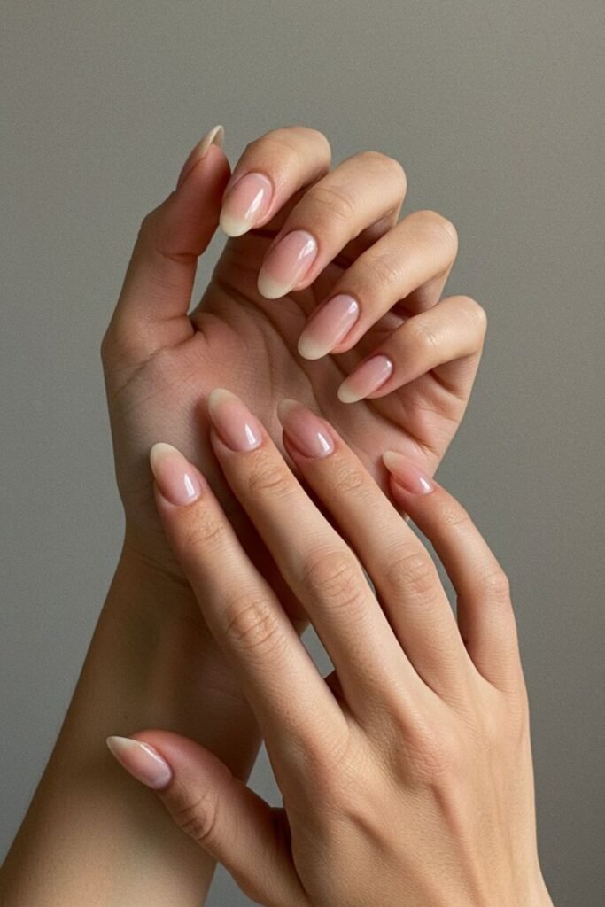 "perfect acrylic nail set done with the right acrylic nail brush size"