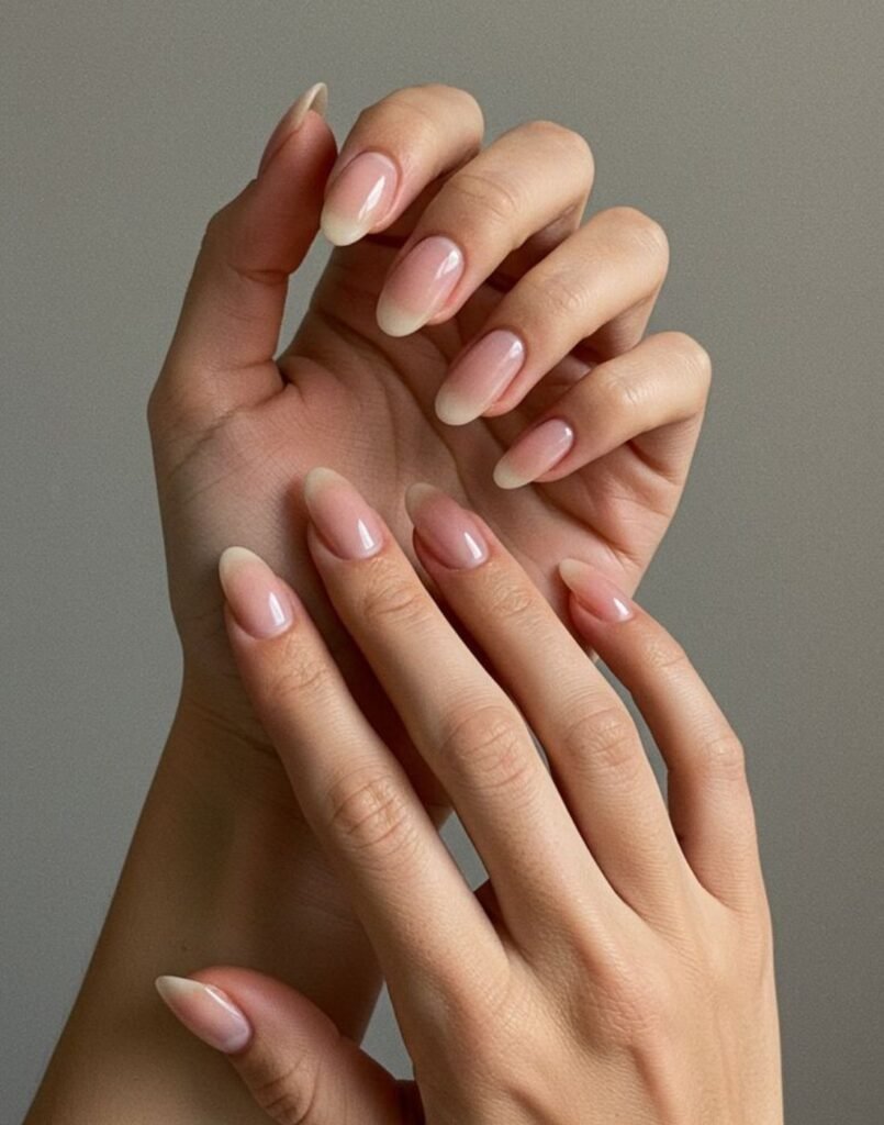 "salon quality acrylic nails done with professional acrylic nail products"