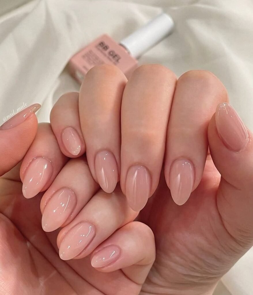 “Acrylic nails for beginners simple natural nail design at home”