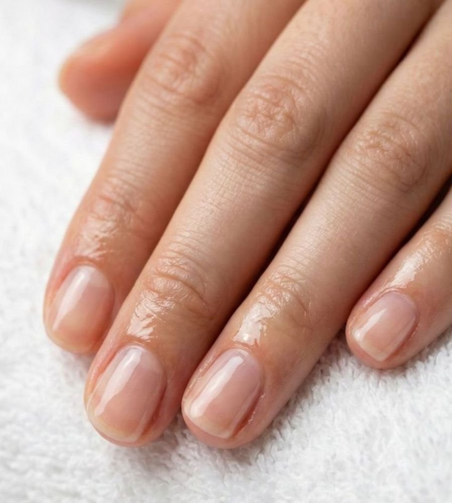 final results after safe acrylic nails removal at home