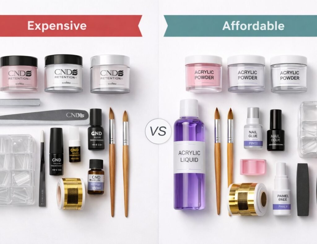 cheap acrylic nail supplies vs expensive nail products comparison
