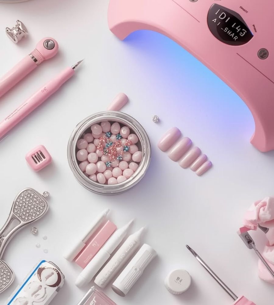 complete nail kit for beginners with acrylic powder and liquid tools