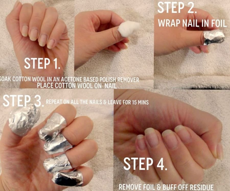 acrylic nails removal process at home step by step