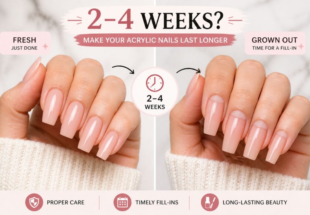 how long do acrylic nails last before and after acrylic nails growth timeline