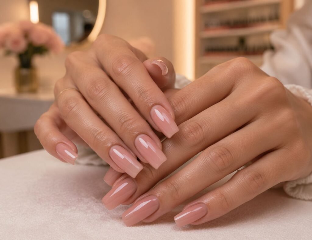 are acrylic nails safe — beautiful acrylic nails on woman's hands