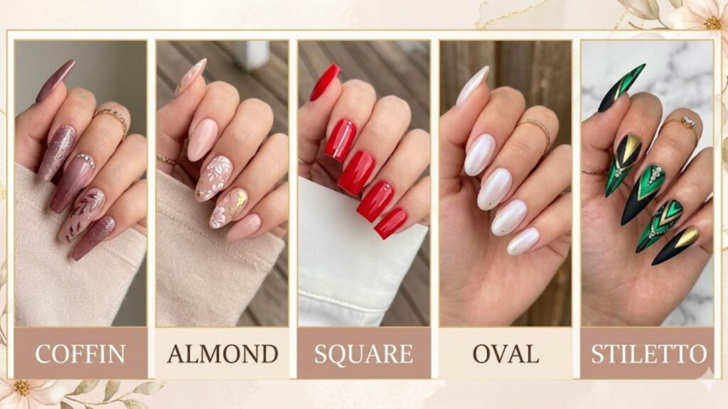 different acrylic nail shapes guide for beginners