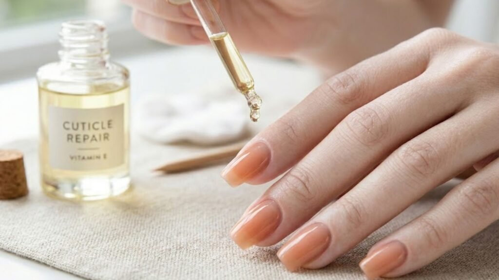 healthy acrylic nail powder nail care routine