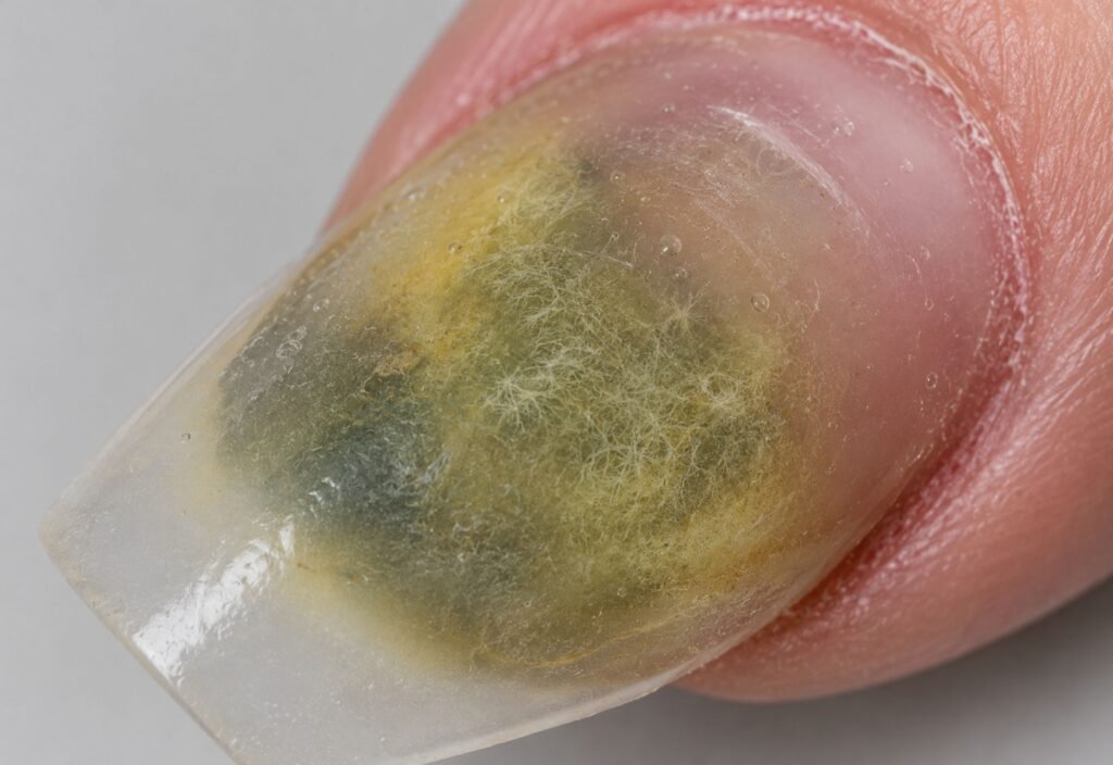 early fingernail fungus from acrylic nails symptoms