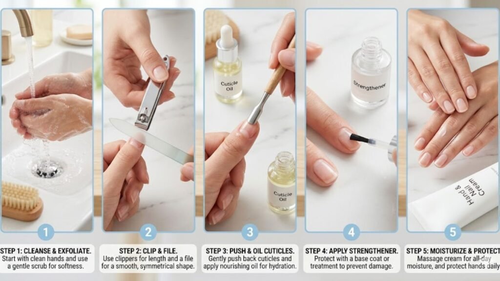 black acrylic nails maintenance routine