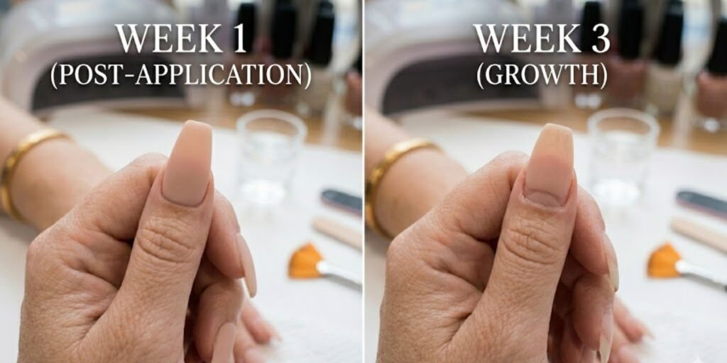 acrylic nail growth and refill timeline