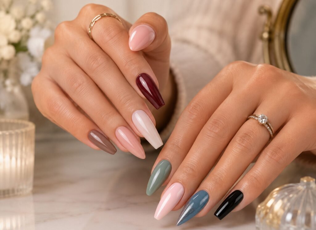acrylic nails acrylic beautiful long-lasting nail extensions
