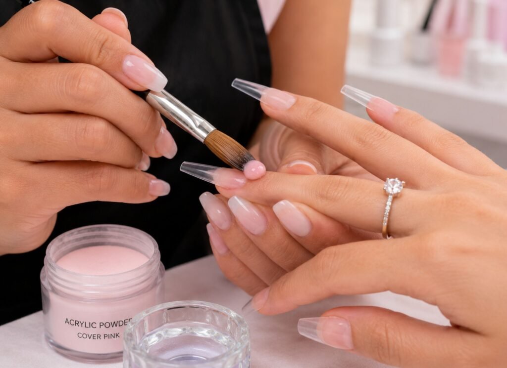 acrylic nails acrylic step by step salon application