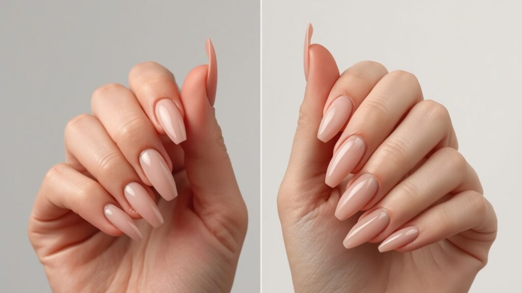 Acrylic Overlay Nails vs acrylic extensions comparison
