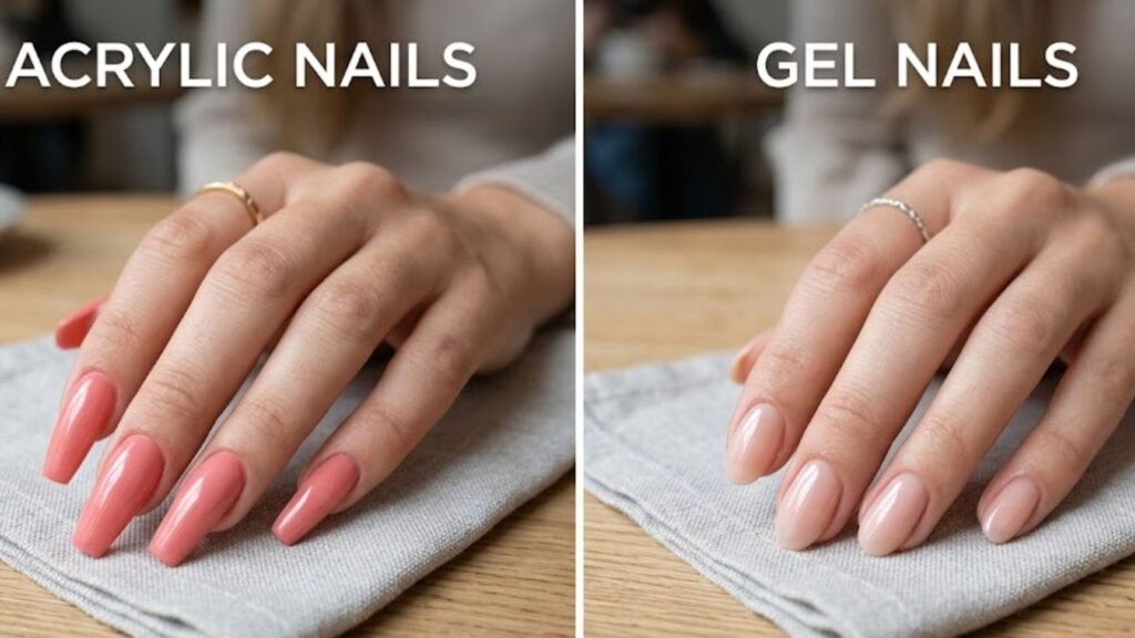 acrylic vs gel nails comparison chart visual