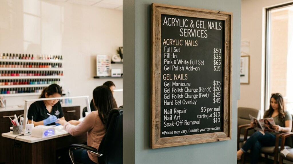 acrylic vs gel nails cost comparison