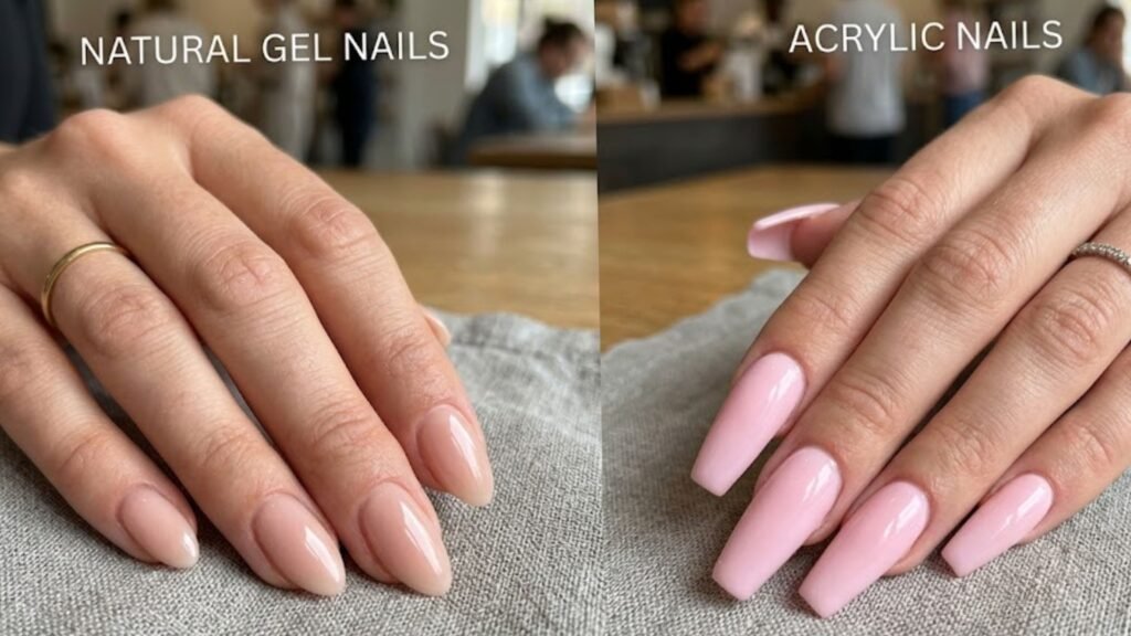 acrylic vs gel nails natural appearance comparison