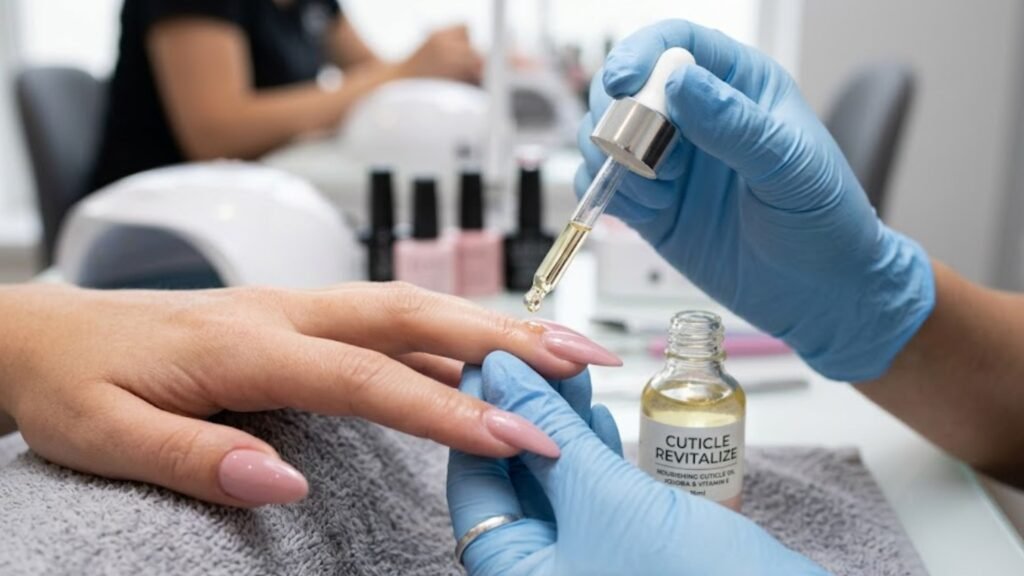 acrylic nails acrylic care routine with cuticle oil