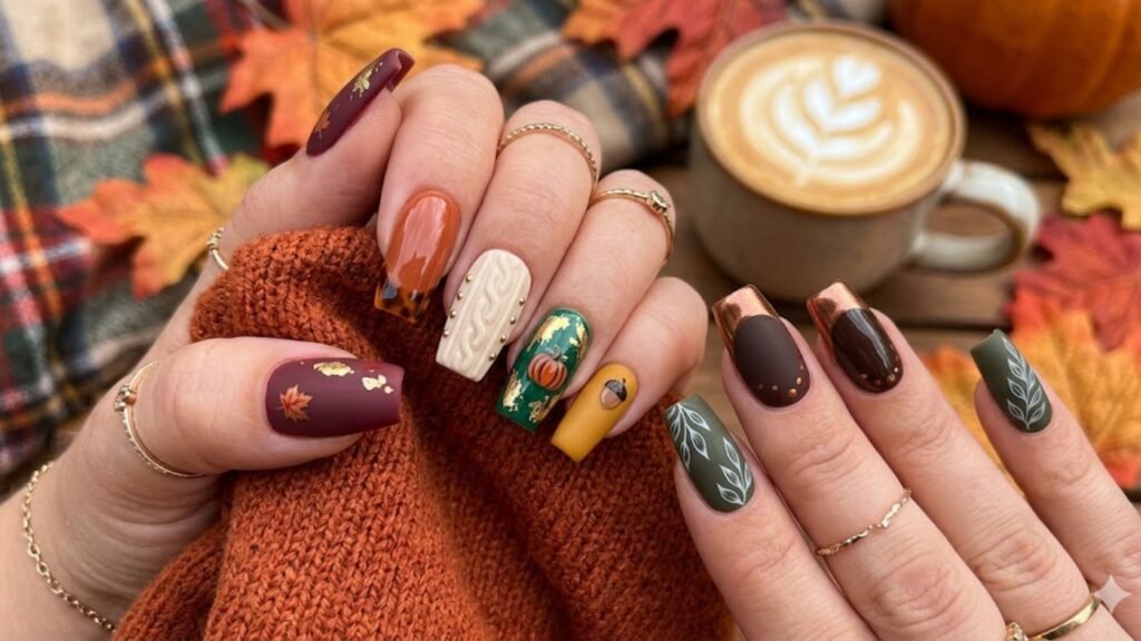 latest fall acrylic nail art trends and seasonal designs