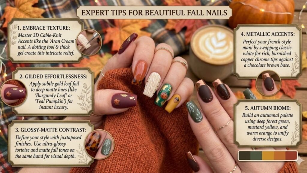 expert tips for beautiful and healthy fall acrylic nails