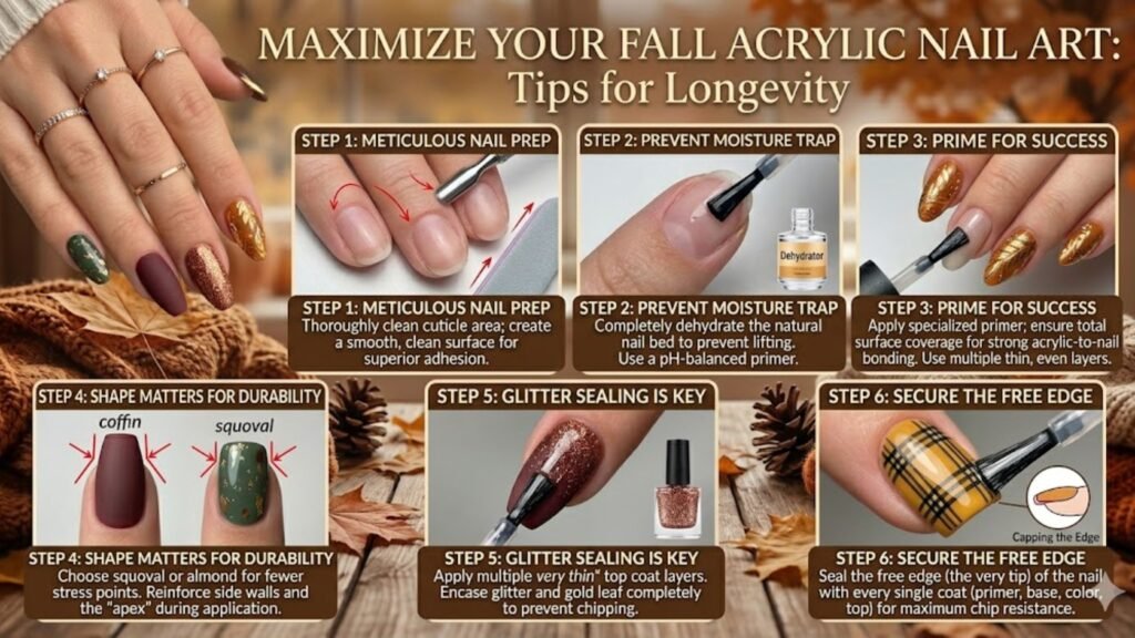 tips to make fall acrylic nails last longer