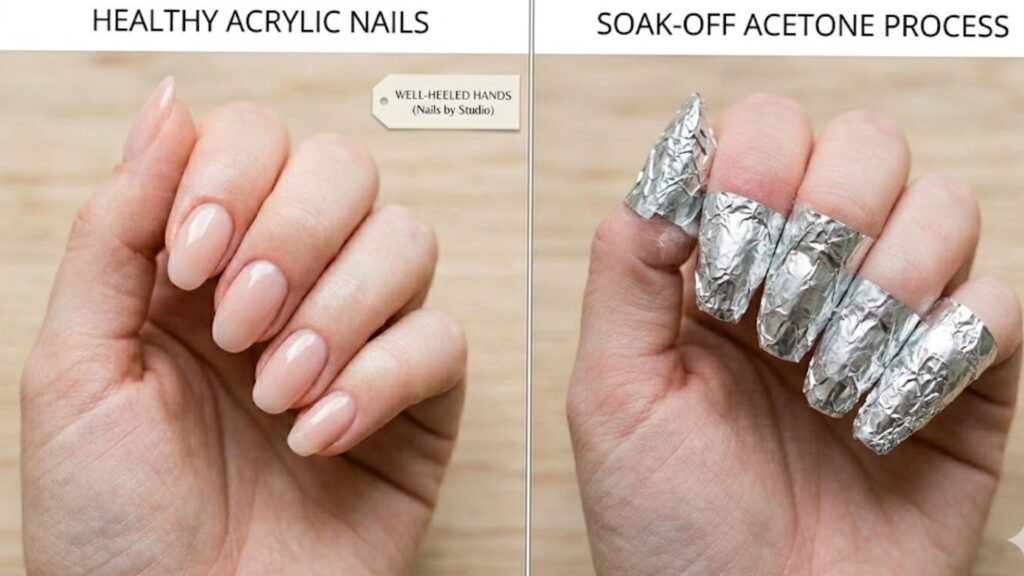 safe acrylic nails acrylic removal at home using acetone