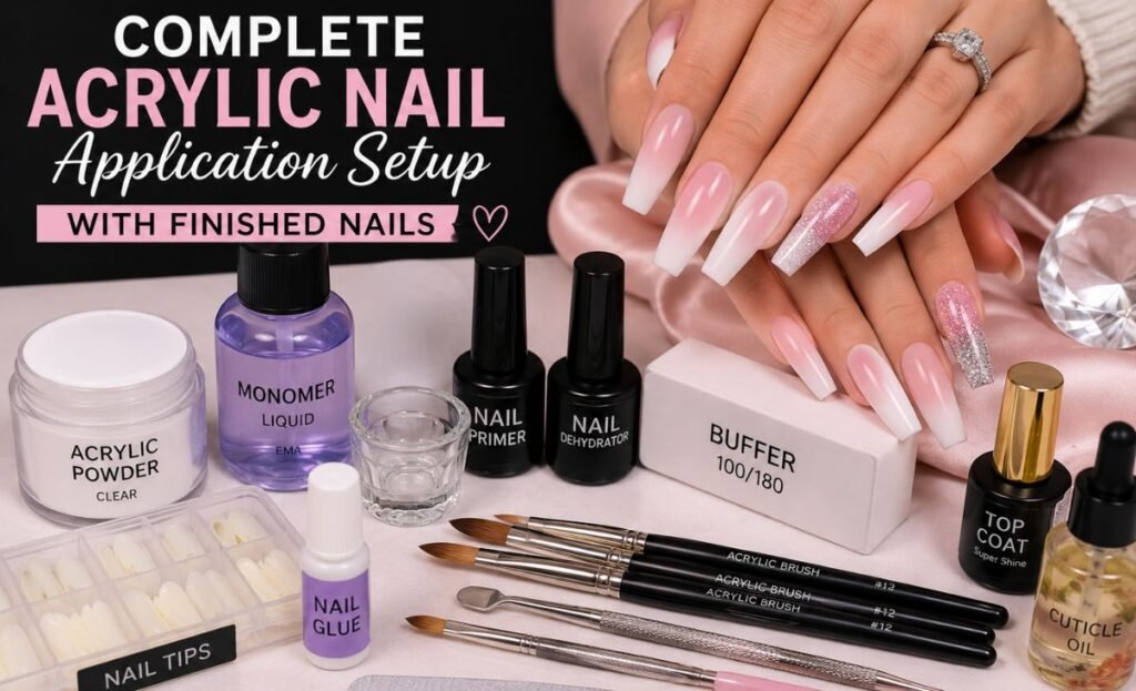 how to do acrylic nails at home step by step